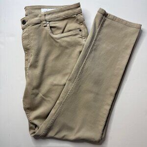 The Perfect Jean NYC Pants Mens 38x36 Khaki Denkhaki Twill Athletic Fit Stretch